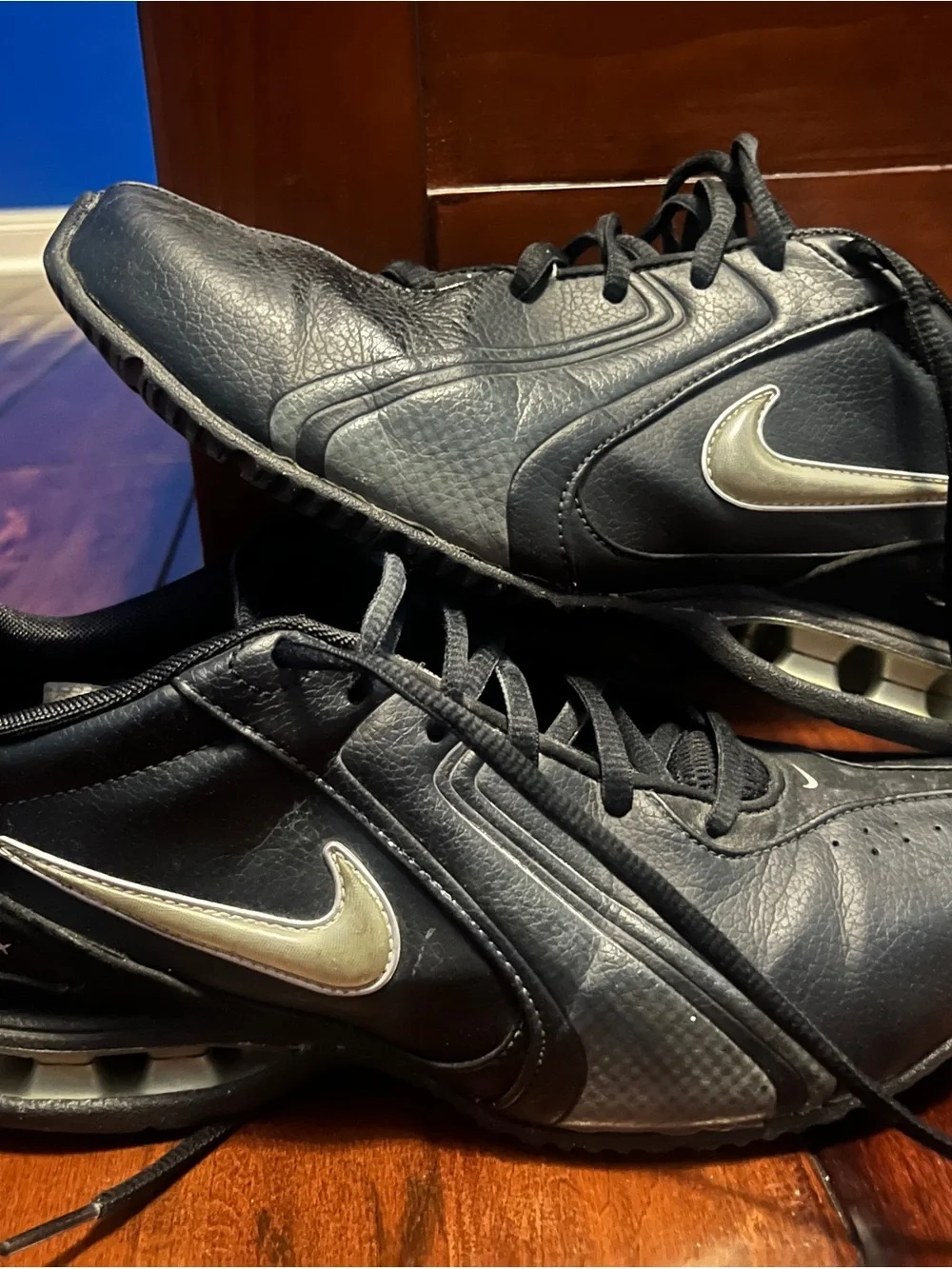 Nike Men’s Black and Silver Reax Athletic Shoes